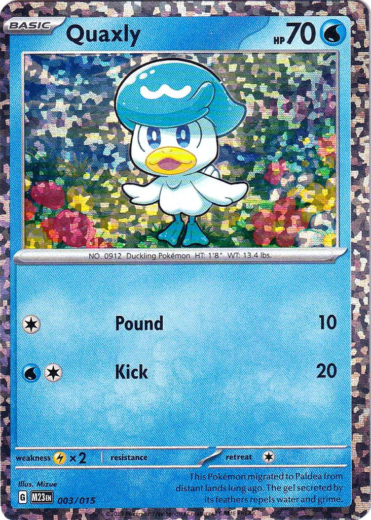 basic quaxly pokemon card - Scarlet & Violet - SVP - Black Star Promos - If tails Quaxly 003/015 holofoil pokemon card