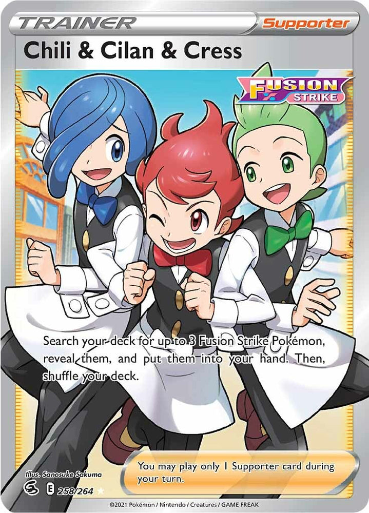 Chili & Cilan & Cress (258/264) [Sword & Shield: Fusion Strike]