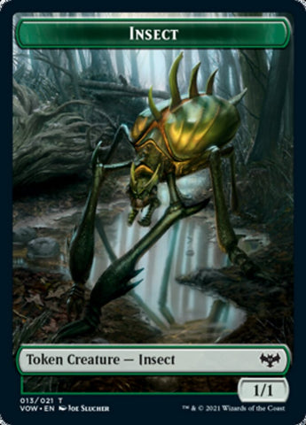 Insect // Human (010) Double-Sided Token [Innistrad: Crimson Vow Tokens]