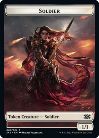 Drake // Soldier Double-Sided Token [Double Masters 2022 Tokens]