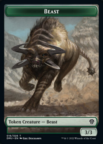 Phyrexian // Beast Double-Sided Token [Dominaria United Tokens]