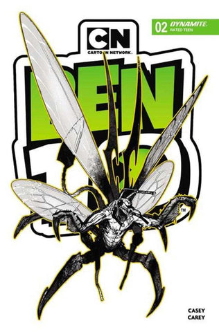 Ben 10 #2 3rd Printing Cover B Inc 1:7 Robert Carey Black & White Variant