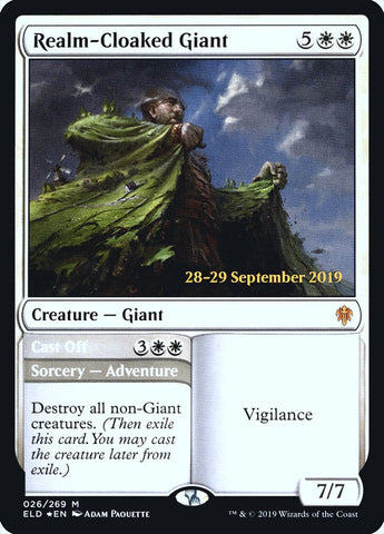 Realm-Cloaked Giant // Cast Off [Throne of Eldraine Prerelease Promos]