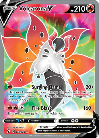 Volcarona V (170/203) [Sword & Shield: Evolving Skies]