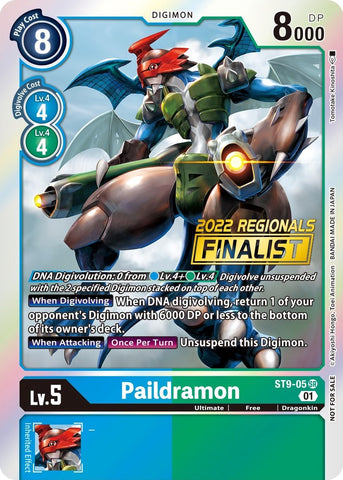 Paildramon [ST9-05] (2022 Championship Offline Regional) (Online Finalist) [Starter Deck: Ultimate Ancient Dragon Promos]