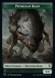 Phyrexian Beast // Wurm Double-Sided Token [Commander Legends: Battle for Baldur's Gate Tokens]