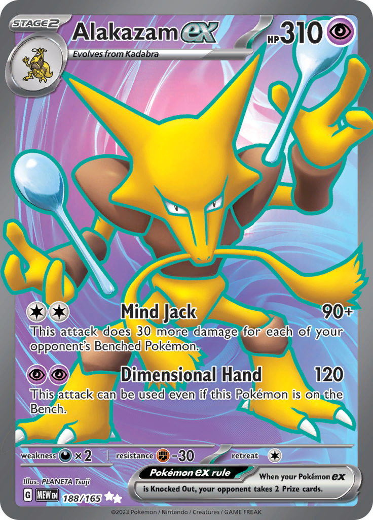 Pokémon store Alakazam Ex Rare + Mewtwo Ex Full art