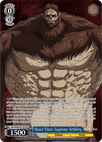 Beast Titan: Supreme Artillery (Foil) [Attack On Titan: Final Season]