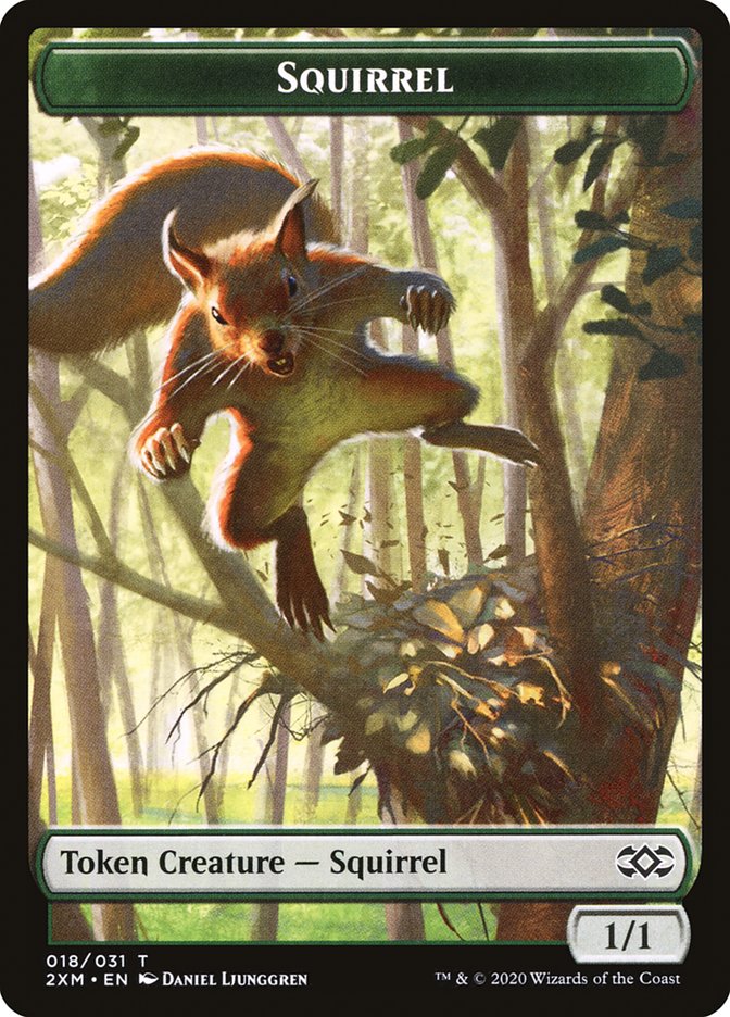 Soldier // Squirrel Double-Sided Token [Double Masters Tokens]