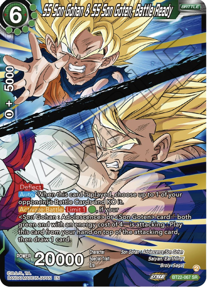 SS Son Gohan & SS Son Goten, Battle Ready (BT22-067) [Critical Blow]