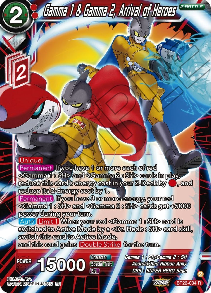 Gamma 1 & Gamma 2, Arrival of Heroes (BT22-004) [Critical Blow]