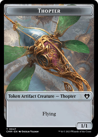 Thopter // Bird Illusion Double-Sided Token [Commander Masters Tokens]