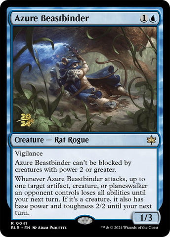 Azure Beastbinder [Bloomburrow Prerelease Promos]