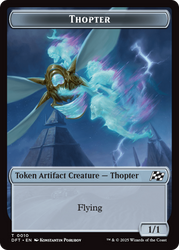 Golem (0014) // Thopter (0010) Double-Sided Token [Aetherdrift Tokens]