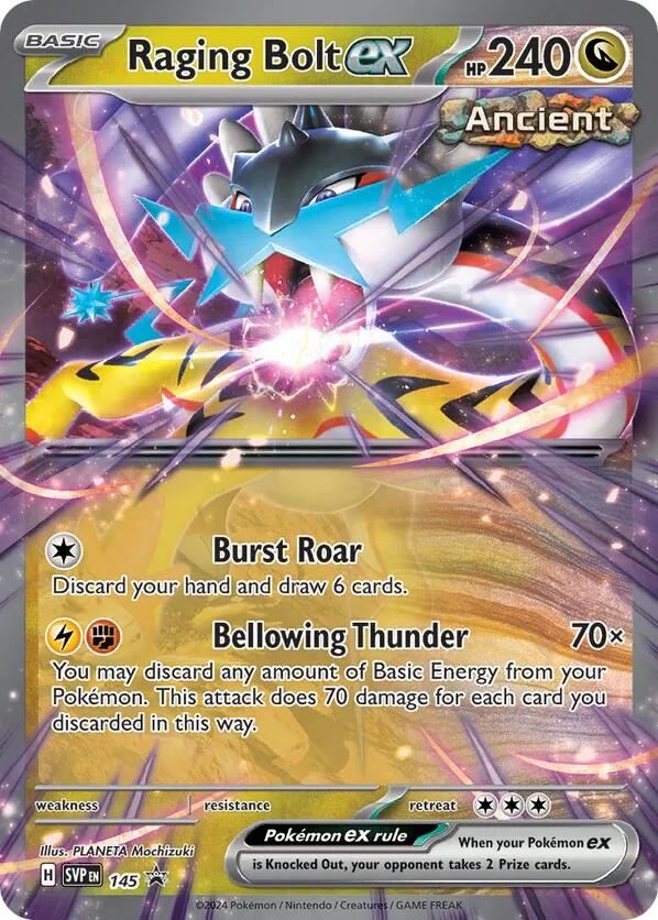 pokemon scarlet and violet promo card price Raging Bolt ex (145) [Scarlet & Violet: Black Star Promos]