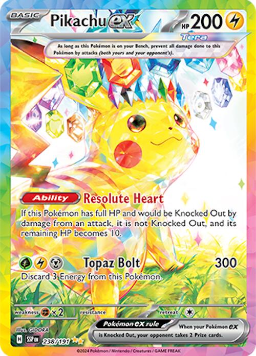 pokemon scarlet and violet pikachu card Pikachu ex (238/191) [Scarlet & Violet: Surging Sparks]