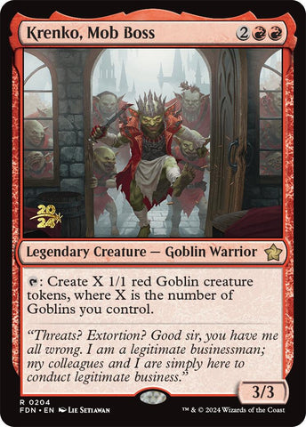 Krenko, Mob Boss [Foundations Prerelease Promos]