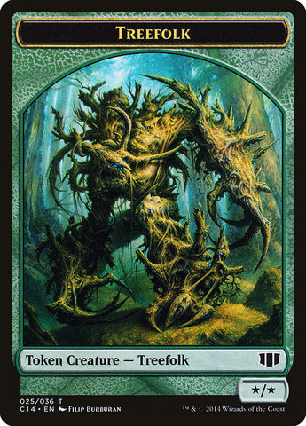 Treefolk // Wolf Double-Sided Token [Commander 2014 Tokens]