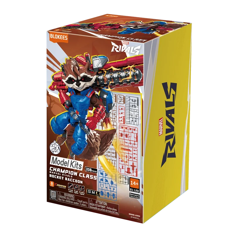 Marvel Rivals Champion Class 08 Rocket Raccoon Model Kits - Blokees