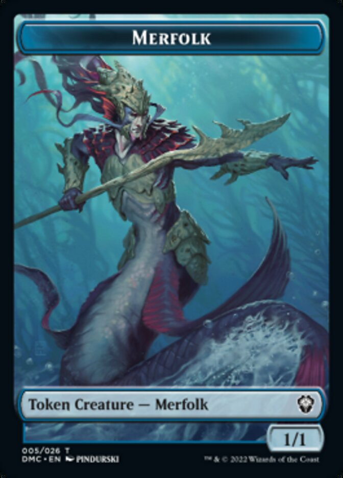 Saproling // Merfolk Double-Sided Token [Dominaria United Tokens]