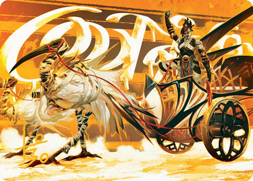 Skyseer's Chariot Art Card (Gold-Stamped Signature) [Aetherdrift Art Series]