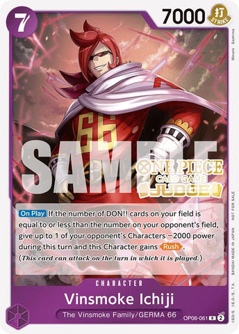 Vinsmoke Ichiji (Judge Pack Vol. 5) [One Piece Promotion Cards]