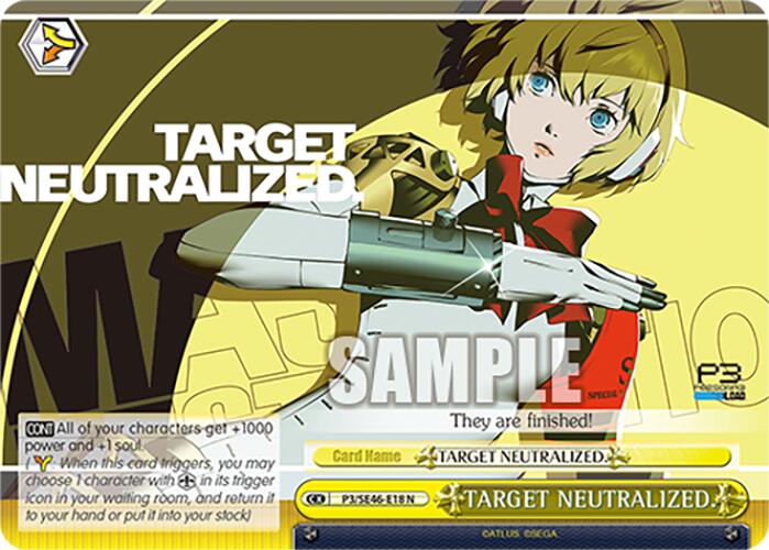 TARGET NEUTRALIZED. (P3/SE46-E18N) [Persona 3 Reload Premium Booster]