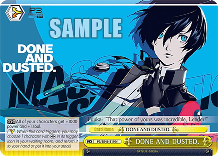 DONE AND DUSTED. (P3/SE46-E19N) [Persona 3 Reload Premium Booster]