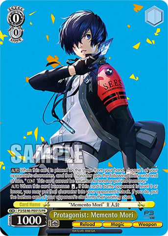 Protagonist: Memento Mori (Foil) (P3/SE46-PE01SPR) [Persona 3 Reload Premium Booster]