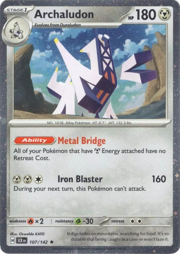 Archaludon (107/142) (Cosmos Holo) [Scarlet & Violet: Stellar Crown]
