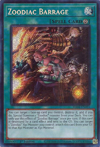 Zoodiac Barrage [RA04-EN091] Secret Rare