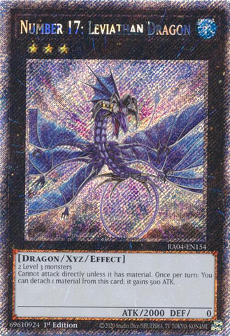 Number 17: Leviathan Dragon [RA04-EN154] Platinum Secret Rare