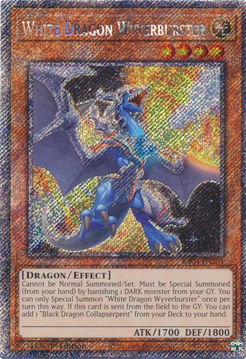 White Dragon Wyverburster [RA04-EN203] Platinum Secret Rare