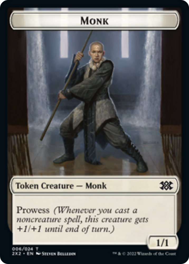 Saproling // Monk Double-Sided Token [Double Masters 2022 Tokens]