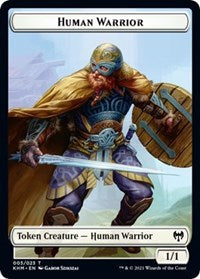 Human Warrior // Troll Warrior Double-Sided Token [Kaldheim Tokens]