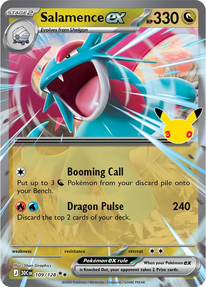 Salamence ex (109/128) [Mega Evolution: 30th Celebration]