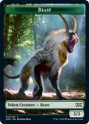 Beast // Saproling Double-Sided Token [Double Masters Tokens]