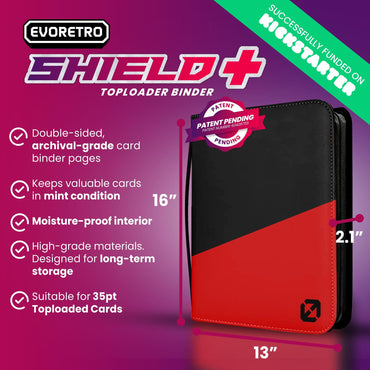 Evoretro - Shield + Top Loader Binder 216 Count (Assorted Colors)