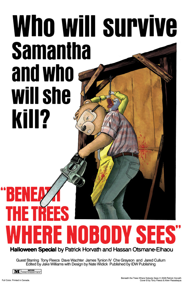 Beneath The Trees Where Nobody Sees Halloween Special Variant B (Fleecs Movie Homage Cover)