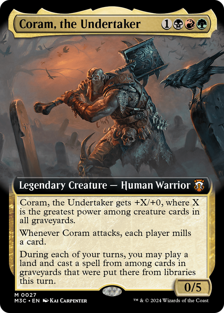 Coram, the Undertaker (Extended Art) [Modern Horizons 3 Commander]