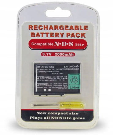 Nintendo DS Lite Rechargeable NDS Battery 3.7V 2000mah NDS Replacement W/Tool