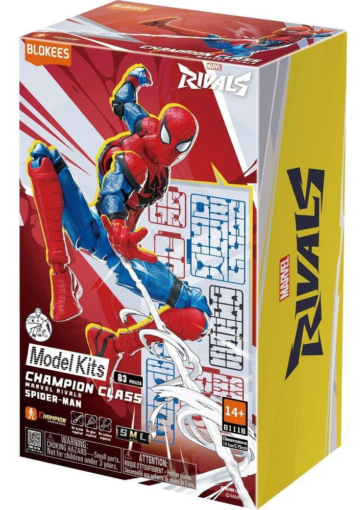 Marvel Blokees: 5.3-inch Champion Class Model Kit- Marvel Rivals- CC06 Spider-Man