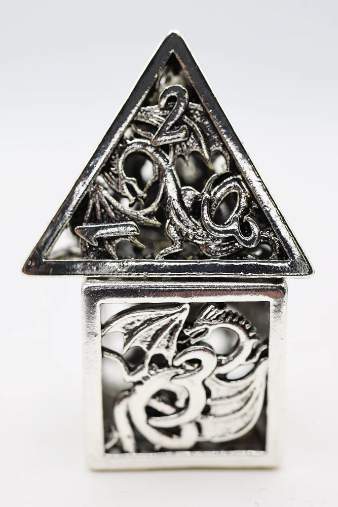 Steel Dragon Hollow Metal Dice - Foam Brain