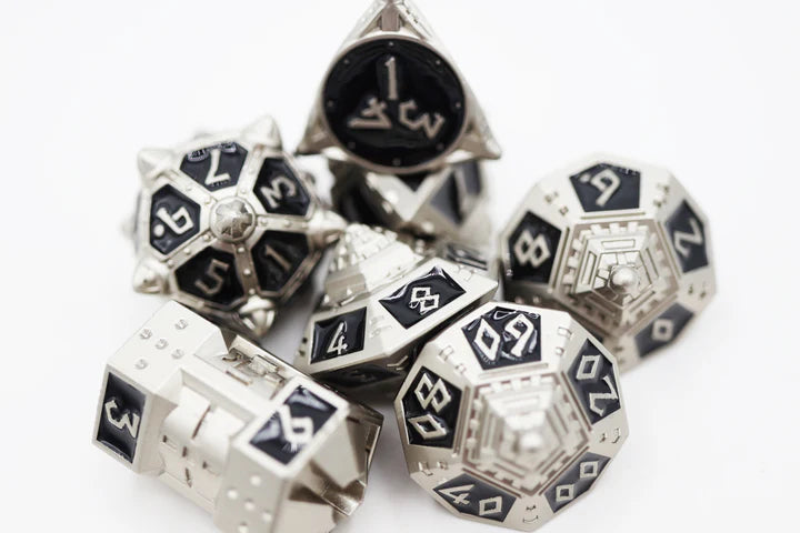 Dice 51 Onyx Ethers RPG Metal Dice - Foam Brain