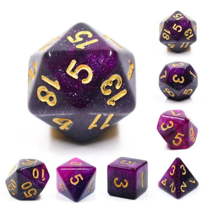 Black & Purple Galaxy Dice - Foam Brain