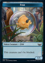 Fish // Citizen Double-Sided Token [Streets of New Capenna Tokens]