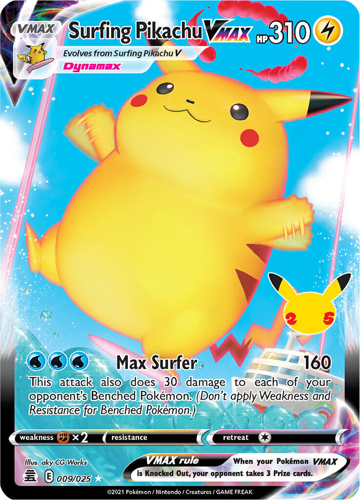 【PSA10】ピィ 009/025 25th ANNIVERSARY Surfing Pikachu VMAX 009/025 Celebrations Holo for sale