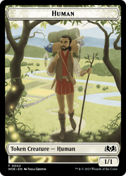 Human // Food (0010) Double-Sided Token [Wilds of Eldraine Tokens]