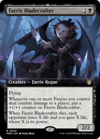 Faerie Bladecrafter (Extended Art) [Wilds of Eldraine Commander]