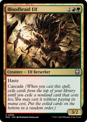 Bloodbraid Elf (Ripple Foil) [Modern Horizons 3 Commander]